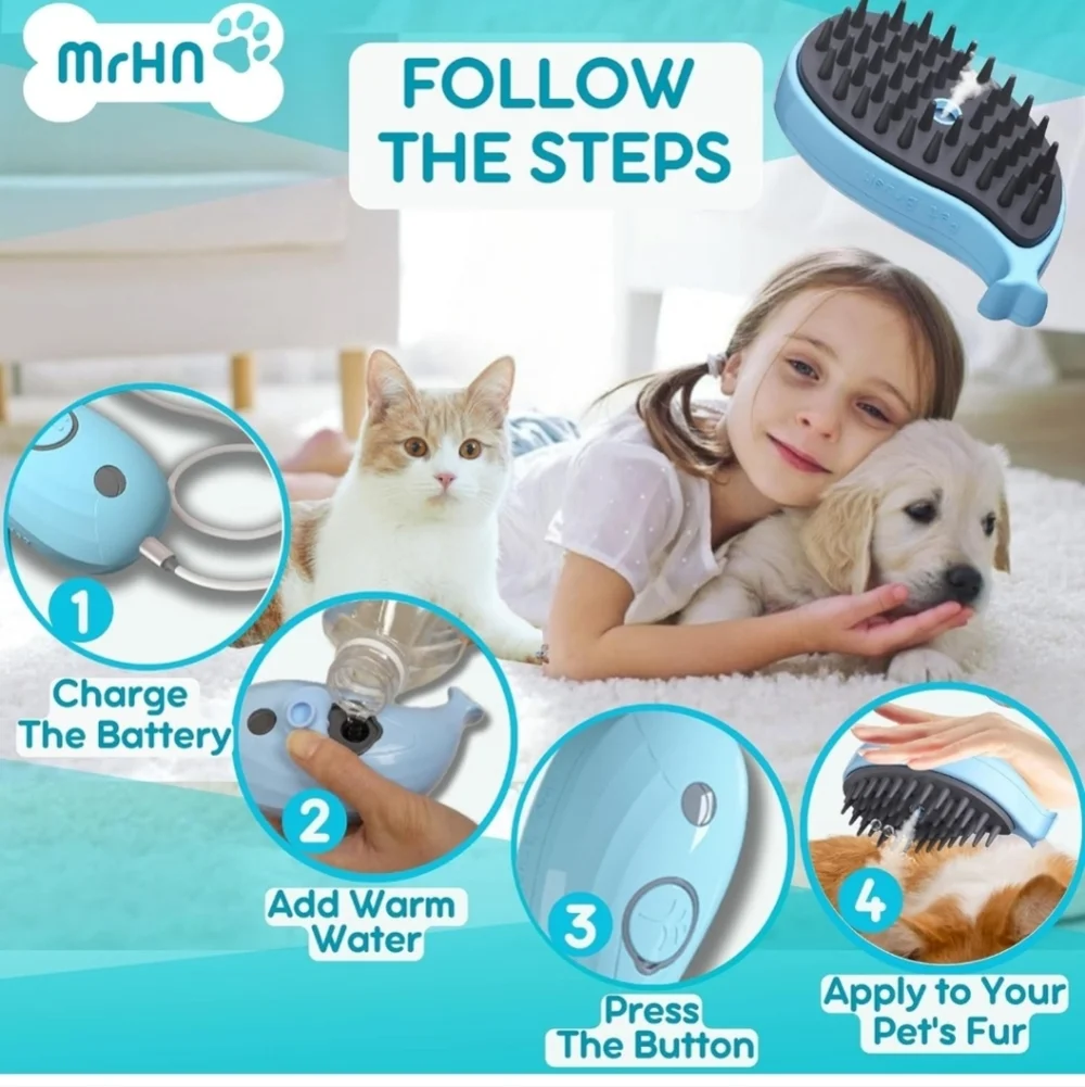 Steam Pet Brush 3 in 1